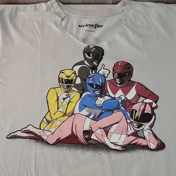 We Love Fine Power Rangers Grey Short Sleeve Tee Unisex‎ Size Large - Picture 3 of 4